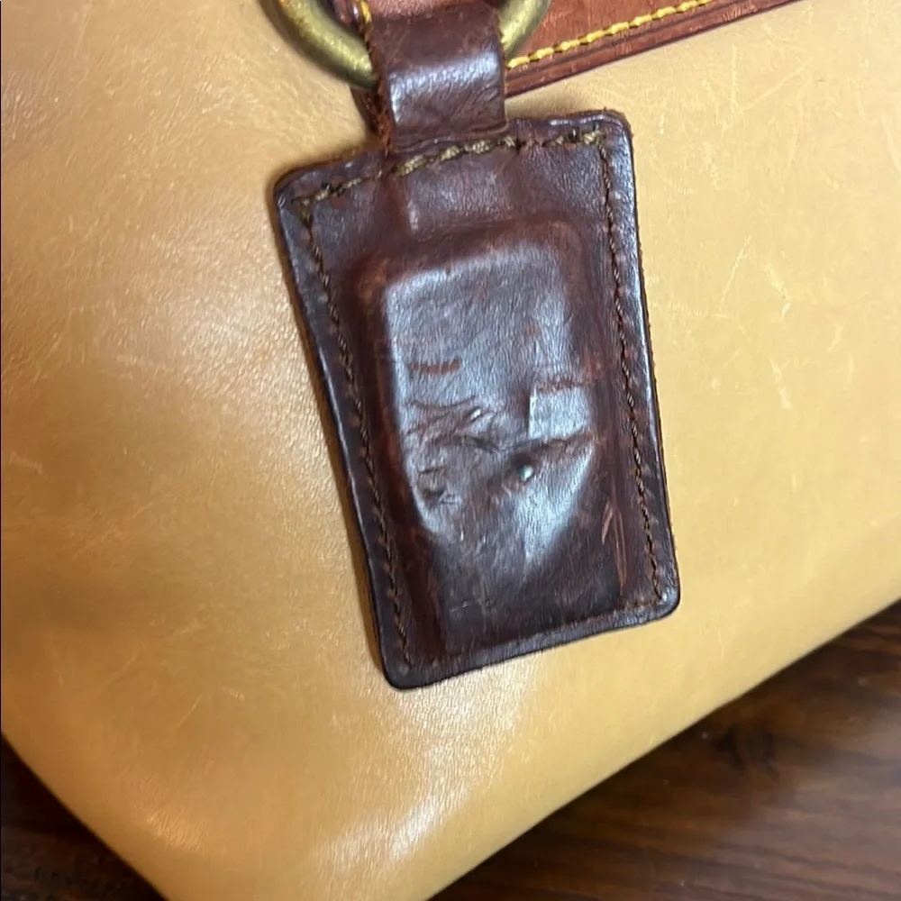 Dooney & Bourke Tan and Brown Satchel with Structured Design - Picture 5 of 13